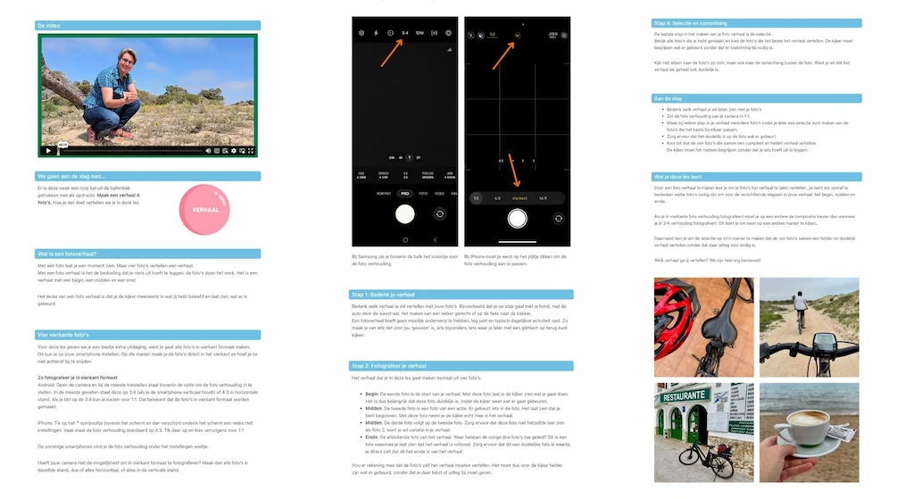 voorbeeld smartphone fotografie les