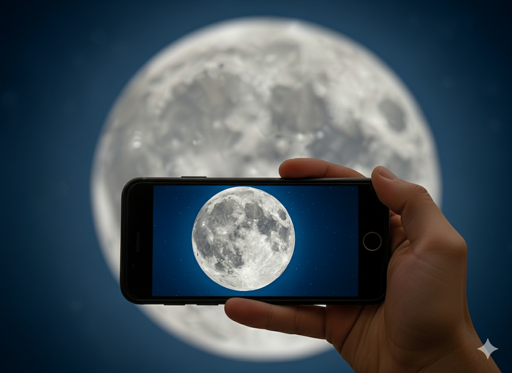 Maan fotograferen met je smartphone camera